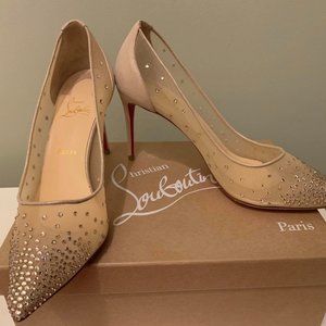 Christian Louboutin Follis Strass 85mm pumps - SIZE 41.5